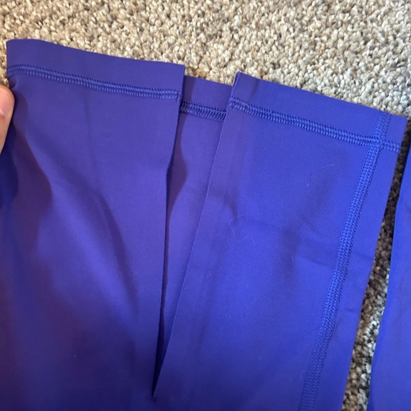 Athleta purple high waist boot/flare front slit yoga pants/leggings Small/ TALL - Picture 7 of 9
